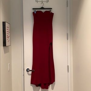 Halston Heritage High Slit Gown